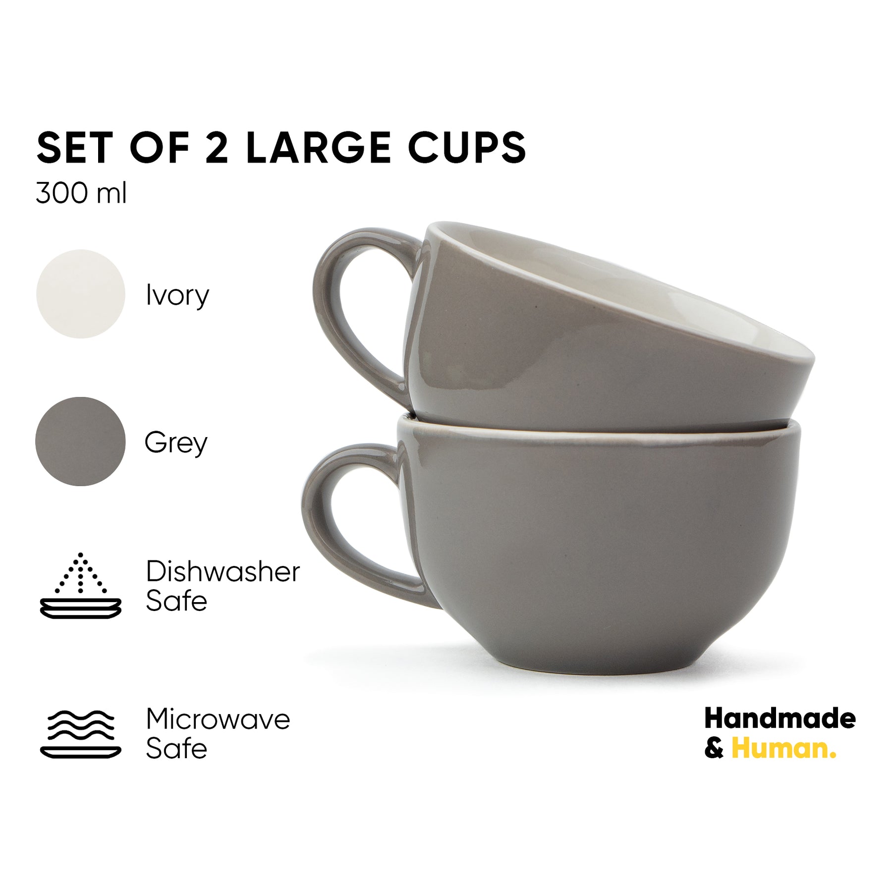 Ceramic Coffee Cup Set – XL Cuppa