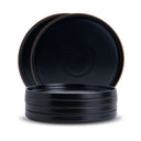 Ceramic Dinner Plates Set, 6 Pieces | Japandi Series Black