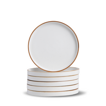 Japandi Quarter Plates Set of 6 | Matte Finish | Snack & Dessert Plates White