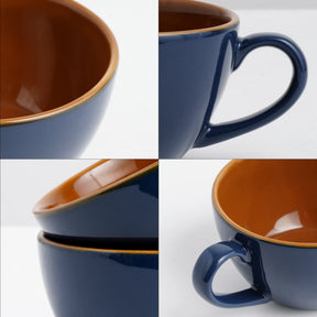 Navy Blue Cappuccino Cup of 2 | 250ml | Barista Collection