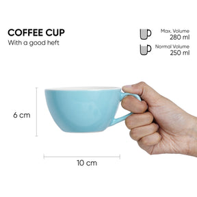 Ceramic Cappuccino Cup & Saucer – 250 ML