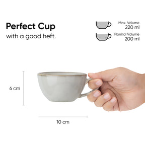 Self Reactive Coffee Cup Saucer Set, 250ml | Ceramic Mug | Glossy Finish