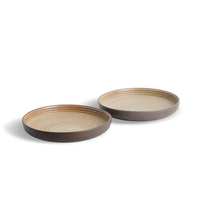Ceramic Pasta Bowl | Klay Collection | Set of 2 | Stackable | Grey
