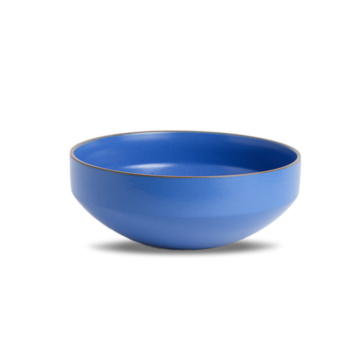 Blue ceramic bowl on a white background