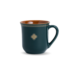 Royal Tea Cup Set, Set of 6, Teal Green, 180ml | Floral Print