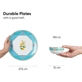 Ceramic Dinner Set – 12 Pcs – Nargis | Floral Stoneware Crockery