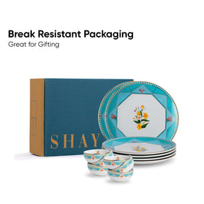 Ceramic Dinner Set – 12 Pcs – Nargis | Floral Stoneware Crockery
