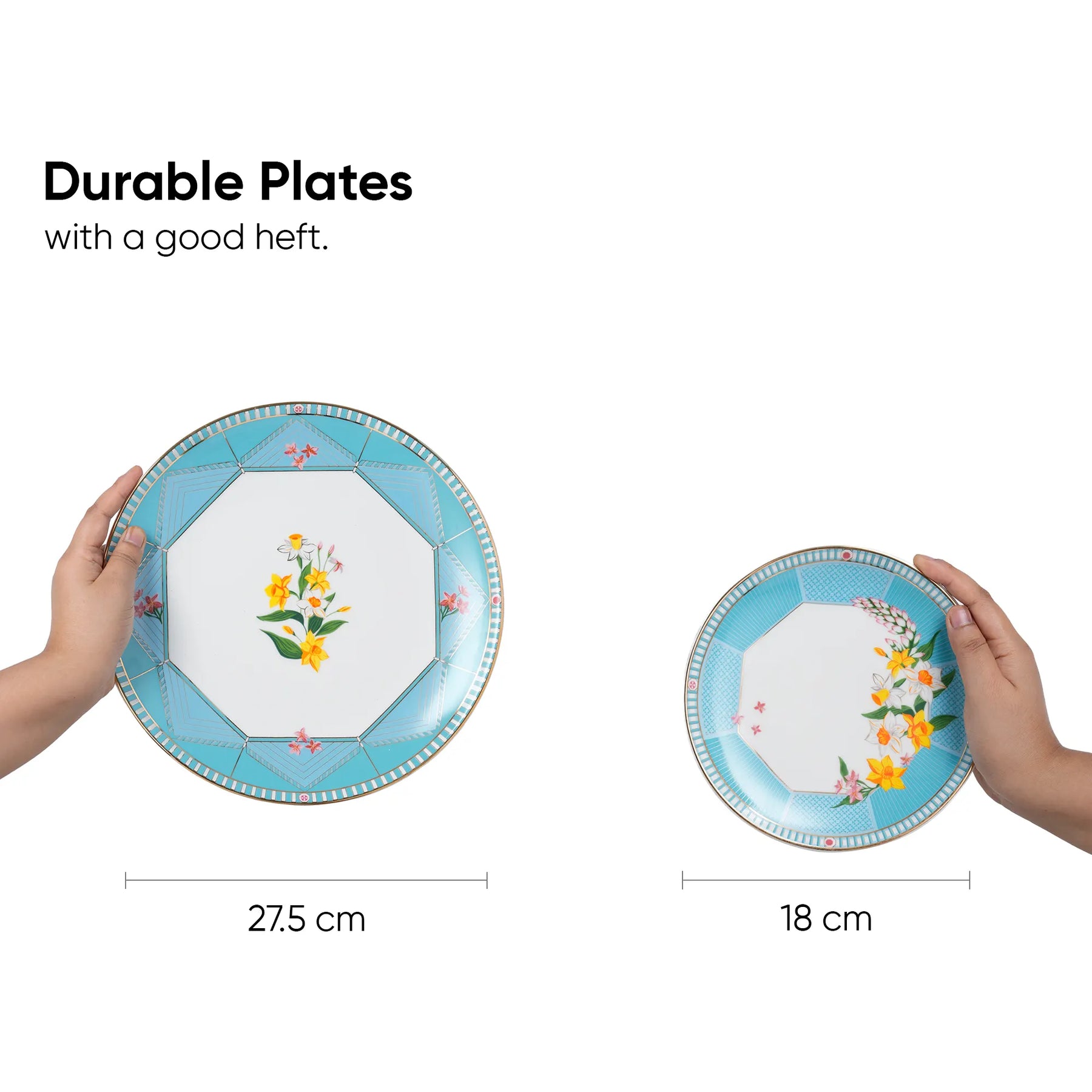Ceramic Dinner Set | Nargis Collection | 21 Pieces | Dinner Set For 6 | Floral