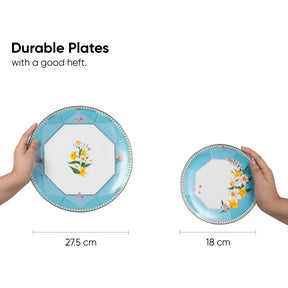 Ceramic Dinner Set | Nargis Collection | 21 Pieces | Dinner Set For 6 | Floral