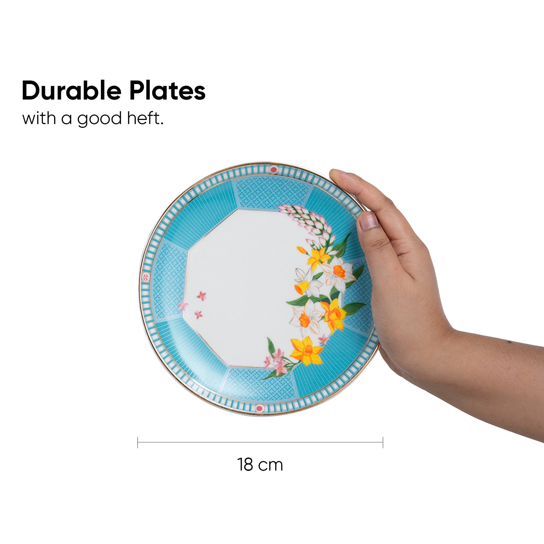 Ceramic Quarter Plates – Set of 6 – Nargis