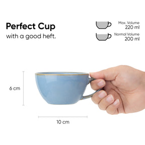 Self Reactive Coffee Cup Saucer Set, 250ml | Ceramic Mug | Glossy Finish