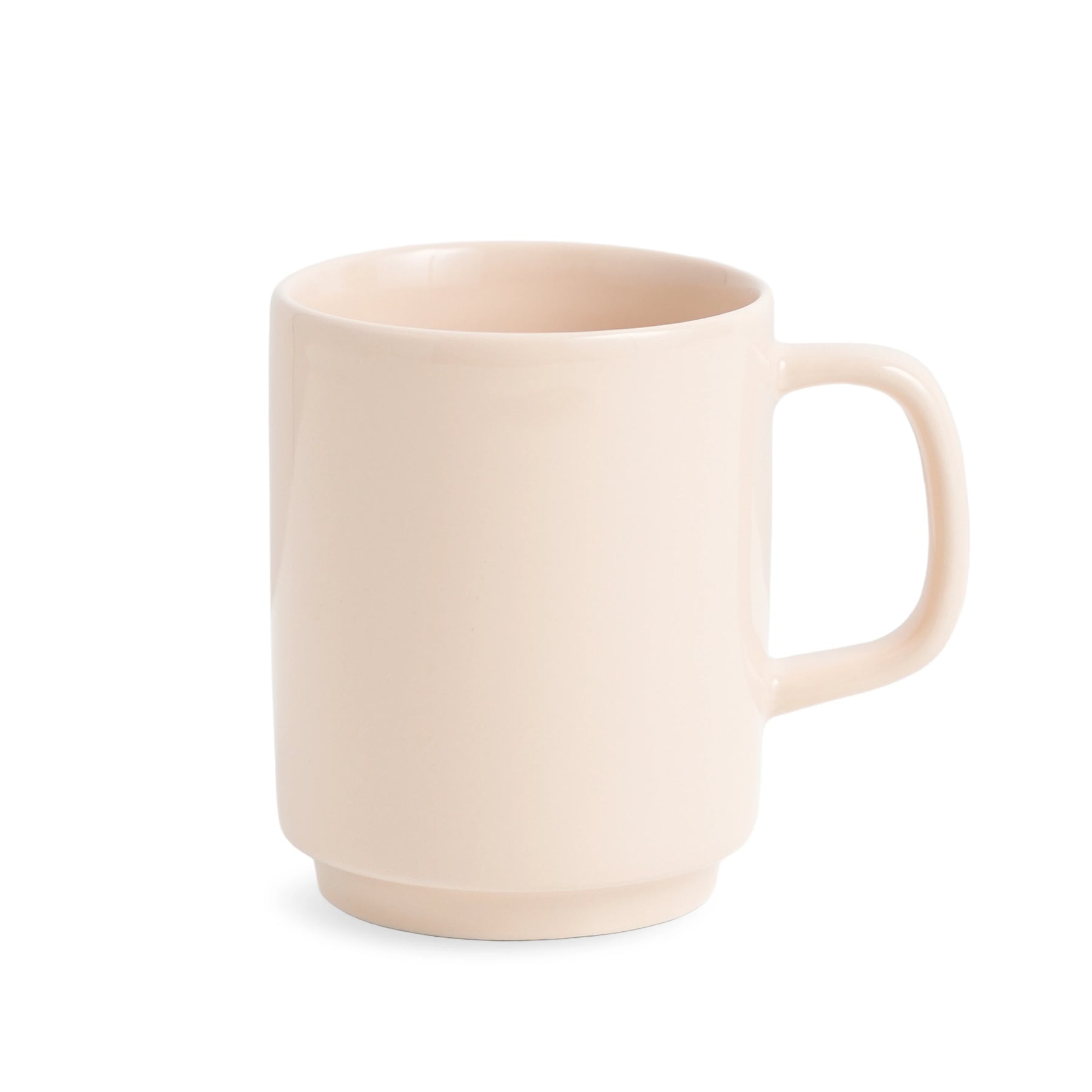 Beige mug on a white background