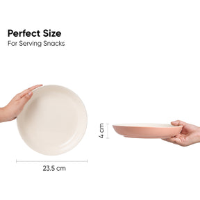 Stoneware Salad Plate Set – 22cm | Set of 2 | Pink Ivory