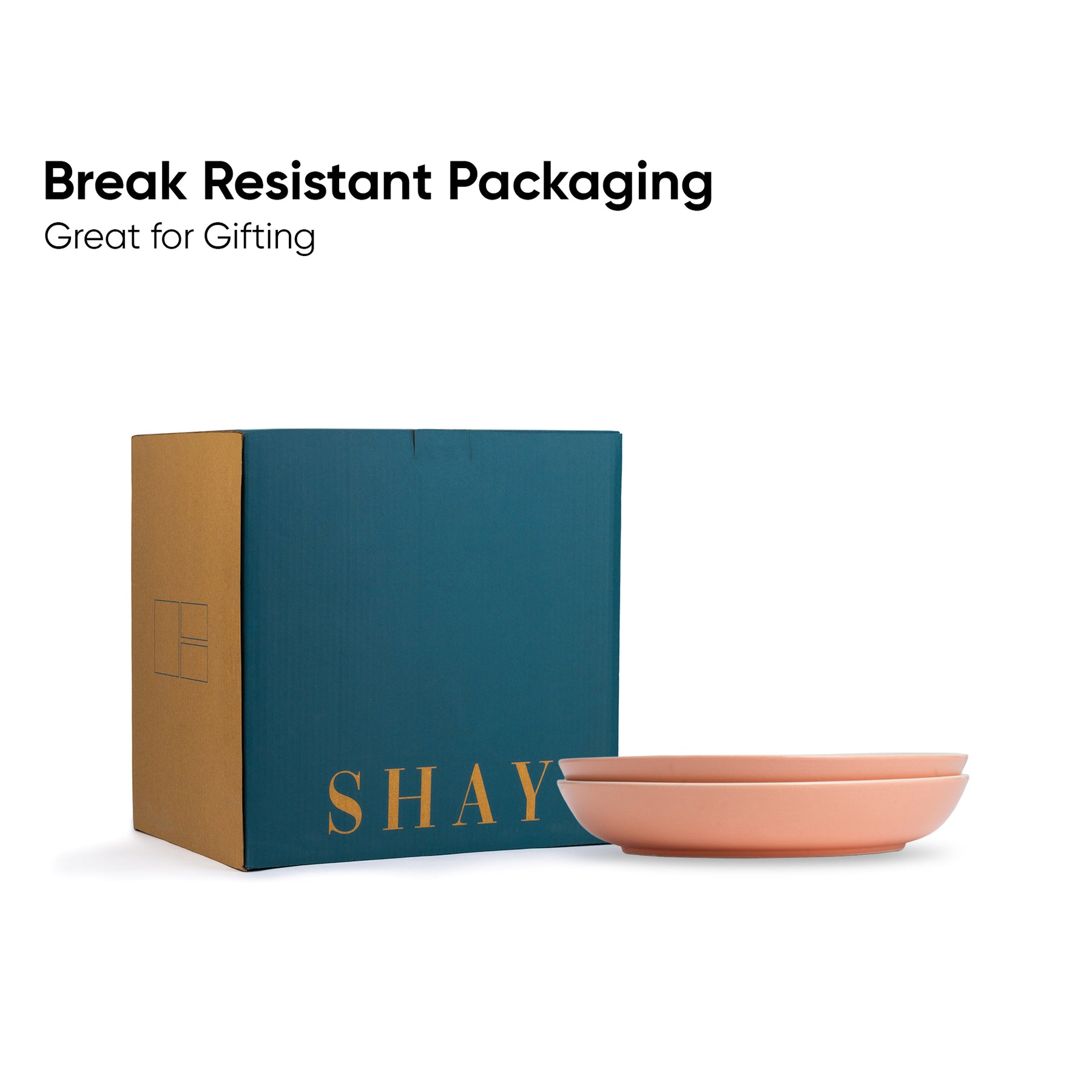 Stoneware Salad Plate Set – 22cm | Set of 2 | Pink Ivory