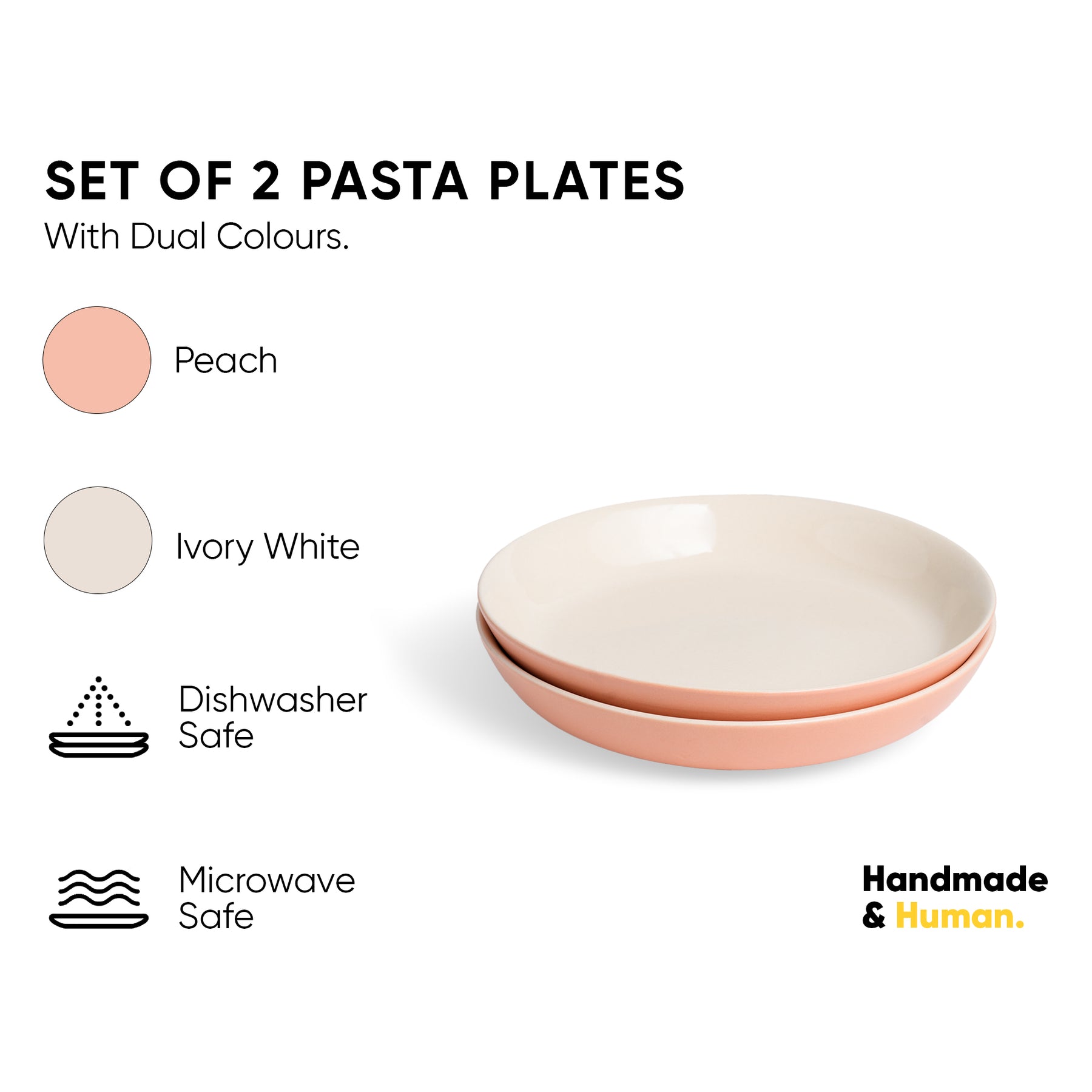 Ceramic Salad Plate | Slow Collection | Set of 2 Pink