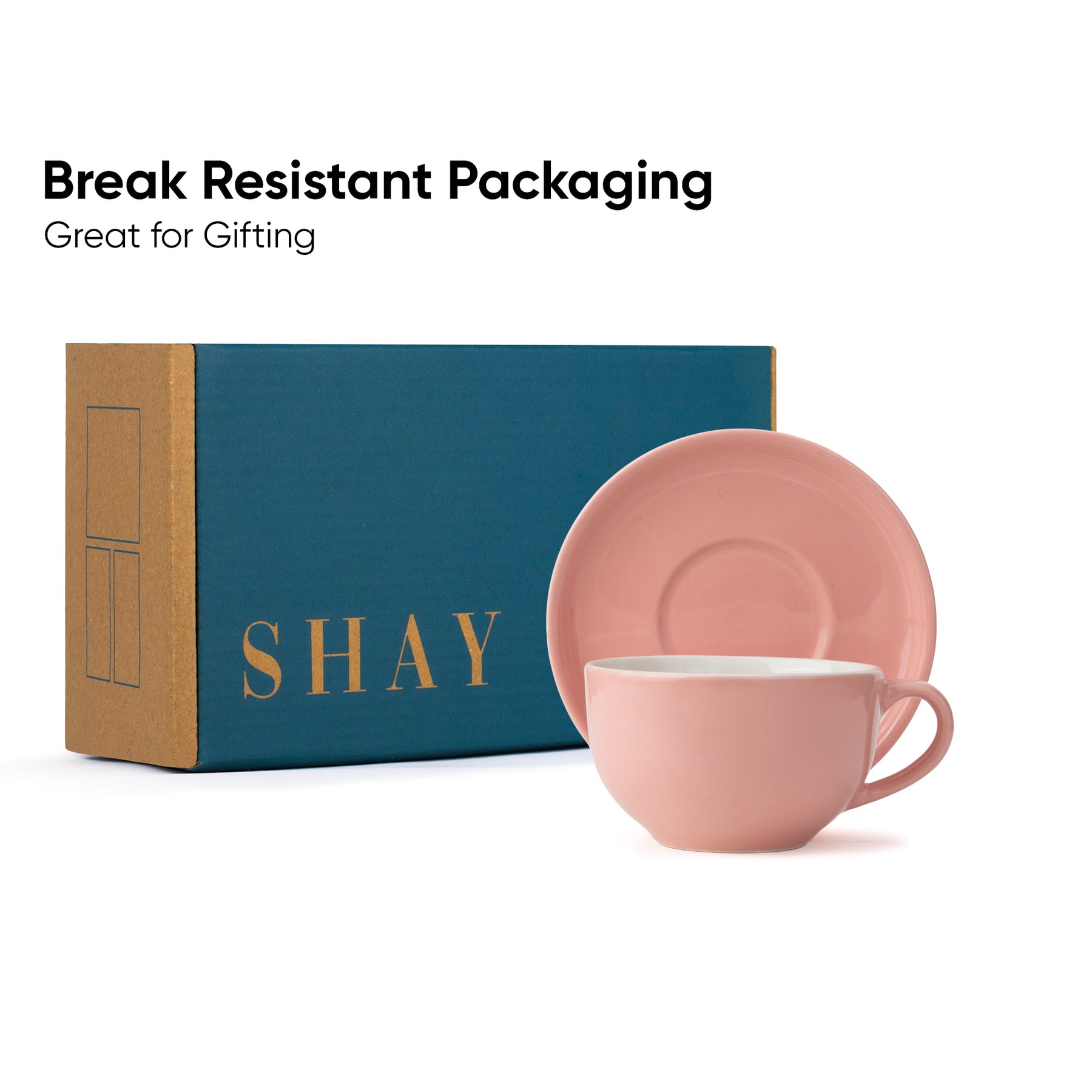 Cappuccino Cup & Saucer Set 320ml – Pink | XL Cuppa