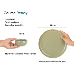 Ceramic Dinner Set | Flow Collection | 12 Pieces | Pista