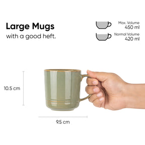 Large Ceramic Coffee Mug | 400ml | Self Reactive Collection | Glossy