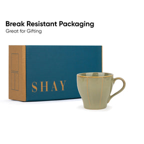 Ceramic Tea Cup 180ml – Pista Green | Reactive Glaze Finish