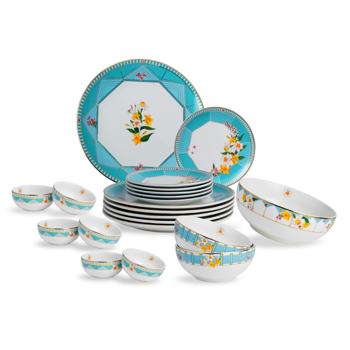 Ceramic Dinner Set – 21 Pieces – Nargis