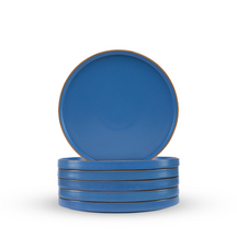 Japandi Quarter Plates Set of 6 | Matte Finish | Snack & Dessert Plates Blue