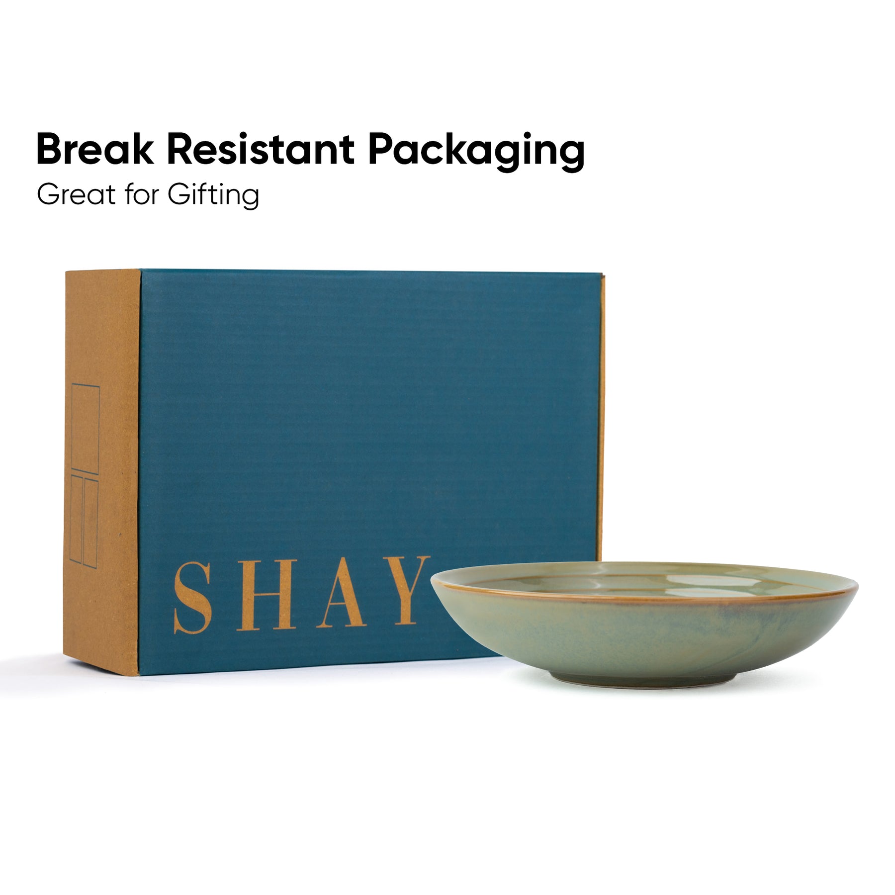 Ceramic Pasta Bowl 21cm – Pista Green | Reactive Glaze Porcelain