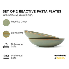 Ceramic Pasta Bowl Set of 2 – Self Reactive Collection