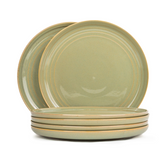 Ceramic Dinner Plates Set, 6 Pieces | Pista Self Reactive Collection