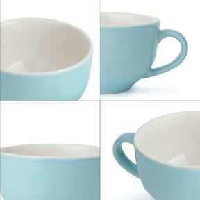Large Ceramic Coffee Cup Set 320ml | XL Cuppa Collection | Glossy Finish