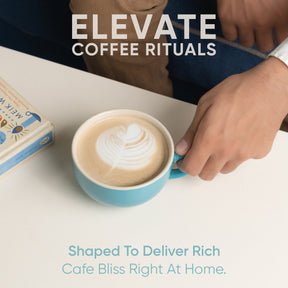 Large Sky Blue  Ceramic Coffee Cup Set 320ml | XL Cuppa Collection