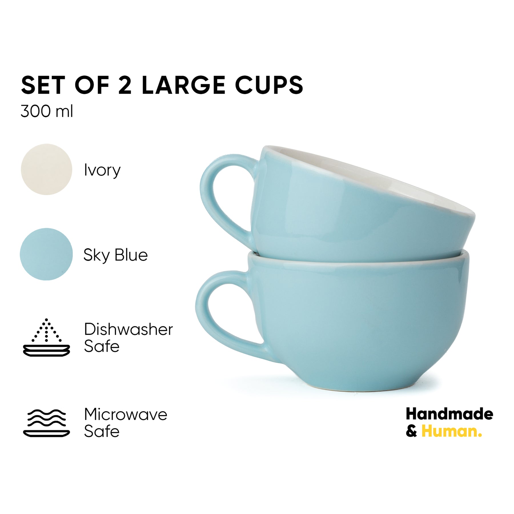 Ceramic Coffee Cup Set – XL Cuppa