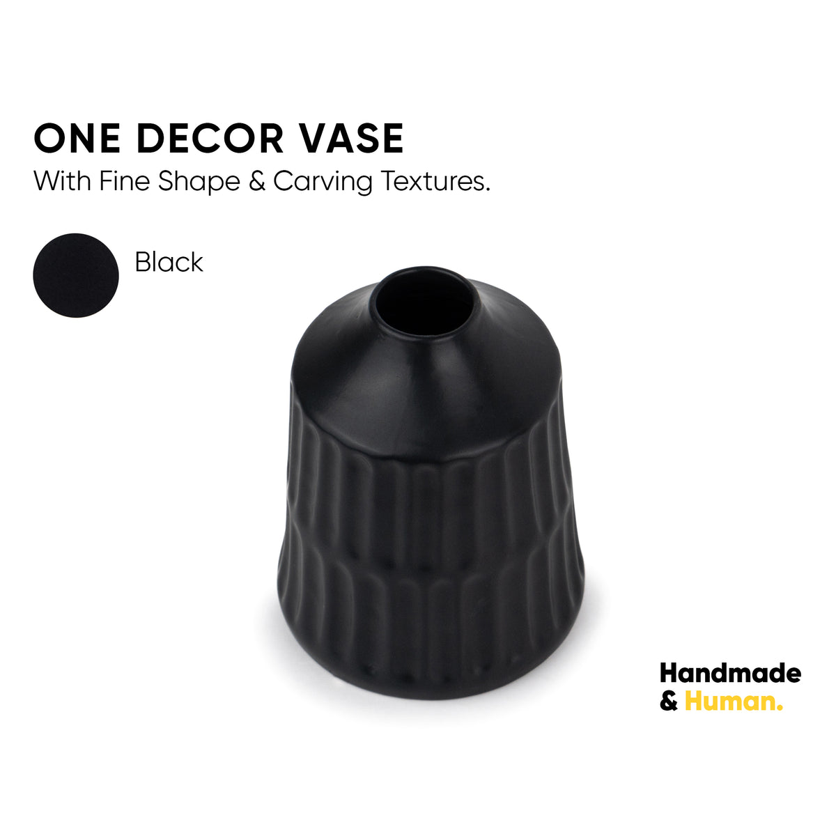 Carving Ceramic Vase, Medium, Decor Collection | Ceramic Vases for Home Decor
