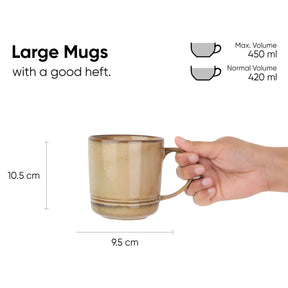 Large Ceramic Coffee Mug | 400ml | Self Reactive Collection | Glossy