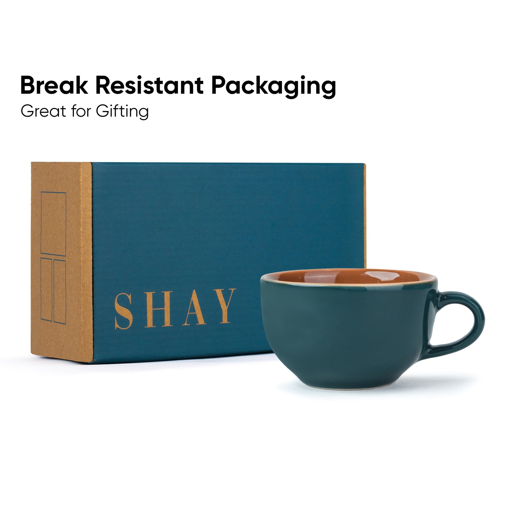 Large Ceramic Coffee Cup 320ml – Teal Green | XL Cuppa