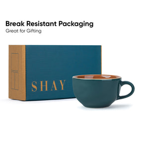Large Ceramic Coffee Cup 320ml – Teal Green | XL Cuppa
