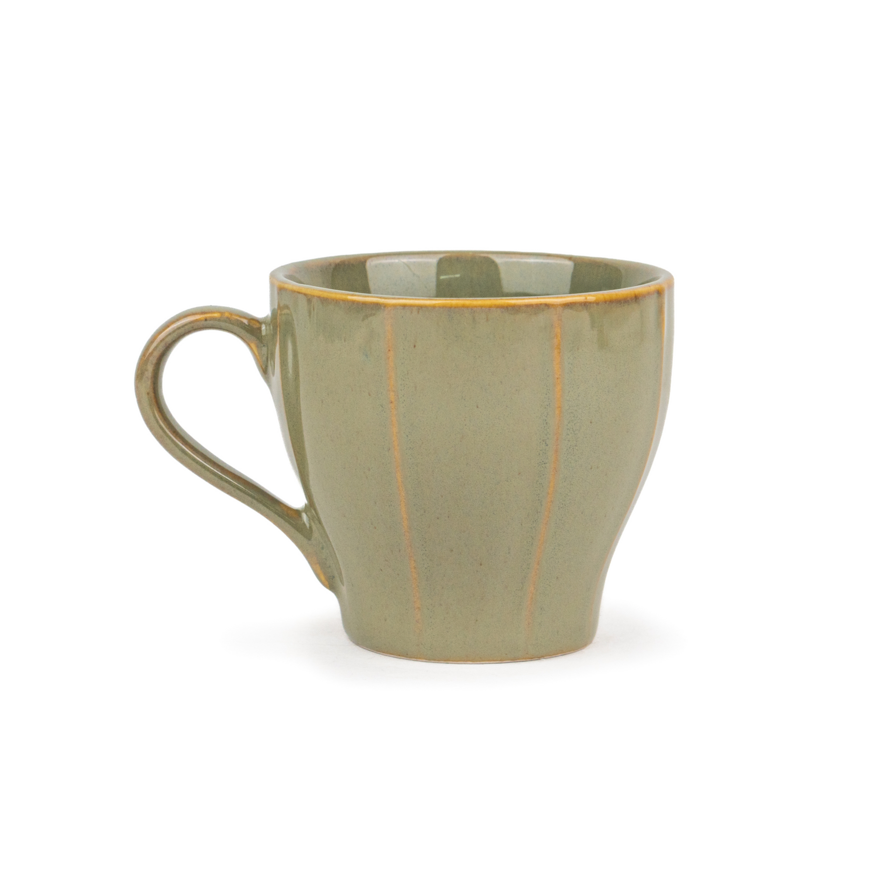 Ceramic Tea Cup 180ml – Pista Green | Reactive Glaze Finish