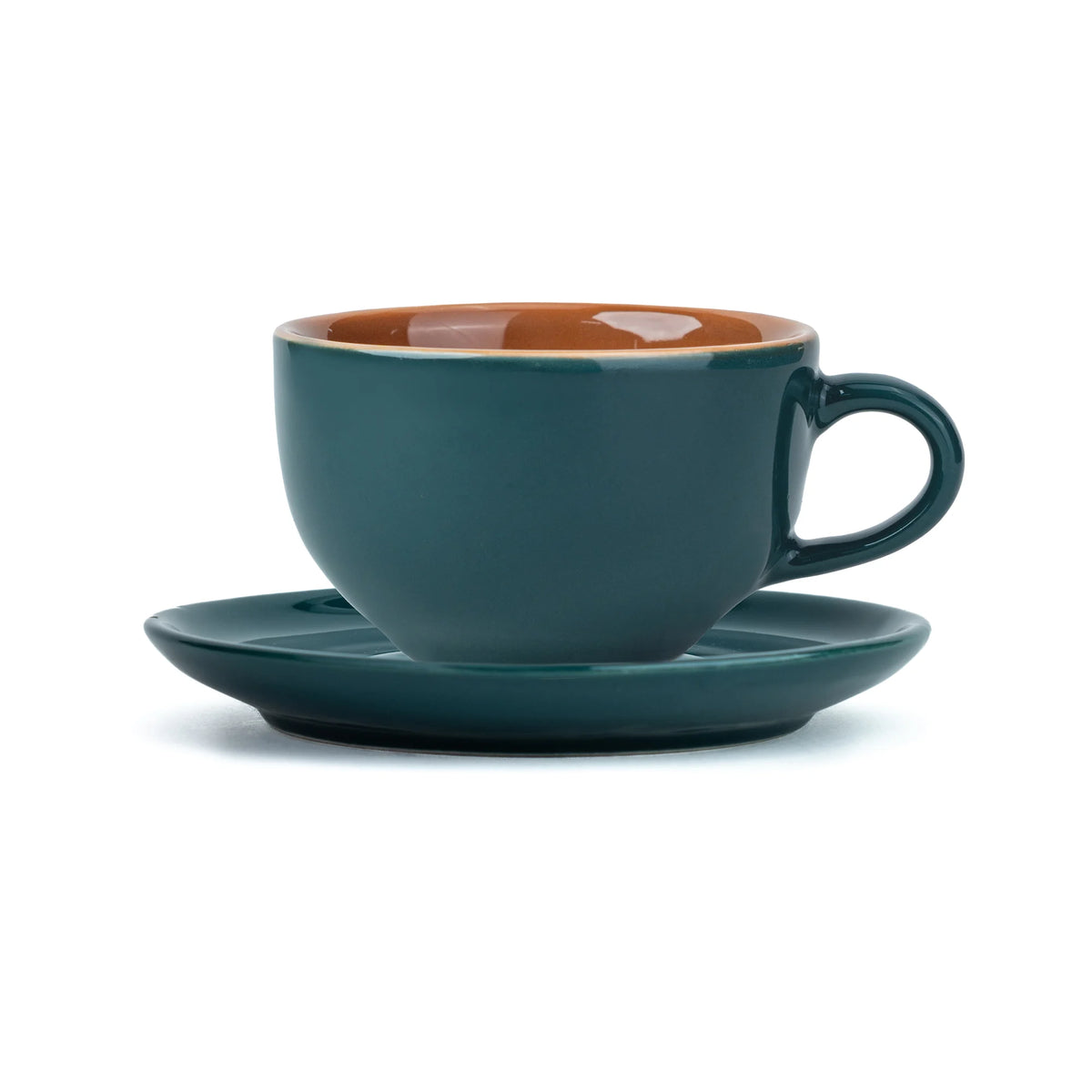Large Ceramic Coffee Cup Saucer Set | 320ml | XL Cuppa Collection | Glossy Finish