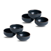 Ceramic Veg Bowls Set of 6 for Dinner | 180ml | Matte Finish | Premium Ceramic | Grey | Japandi Collection | Multipurpose Katori Set