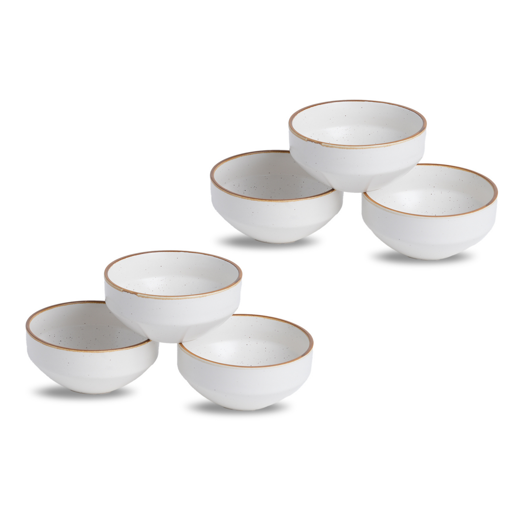 Shay Ceramic Veg Bowls Set of 6 for Dinner | 180ml | Japandi Collection | Modern Tableware Online India