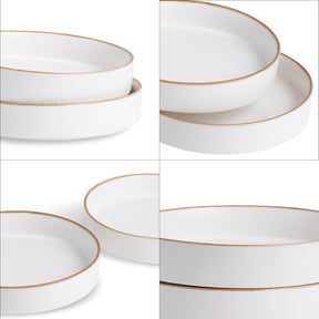 Stackable Ceramic Pasta Bowl Set of 2 Japandi Collection