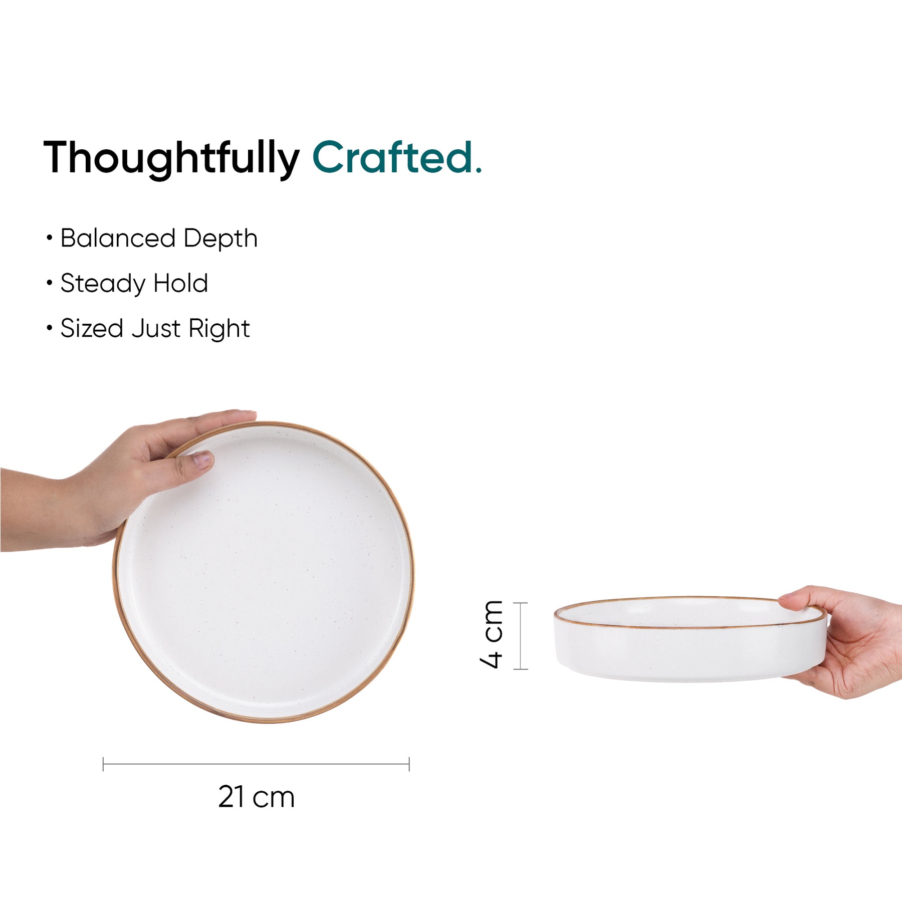 Stackable Ceramic Pasta Bowl Set of 2 Japandi Collection