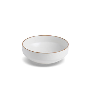 Large Ceramic Serving Bowl – White, 1500ml | Japandi Matte Finish