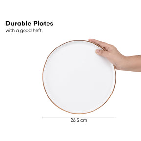 Ceramic Dinner Plates Set, 6 Pieces | Japandi Series | Matte Finish