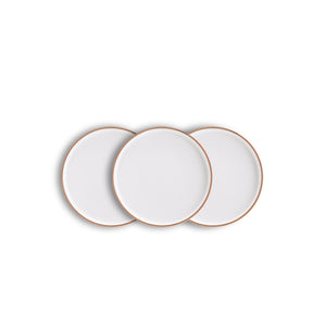 Japandi Quarter Plates Set of 6 | Matte Finish | Snack & Dessert Plates