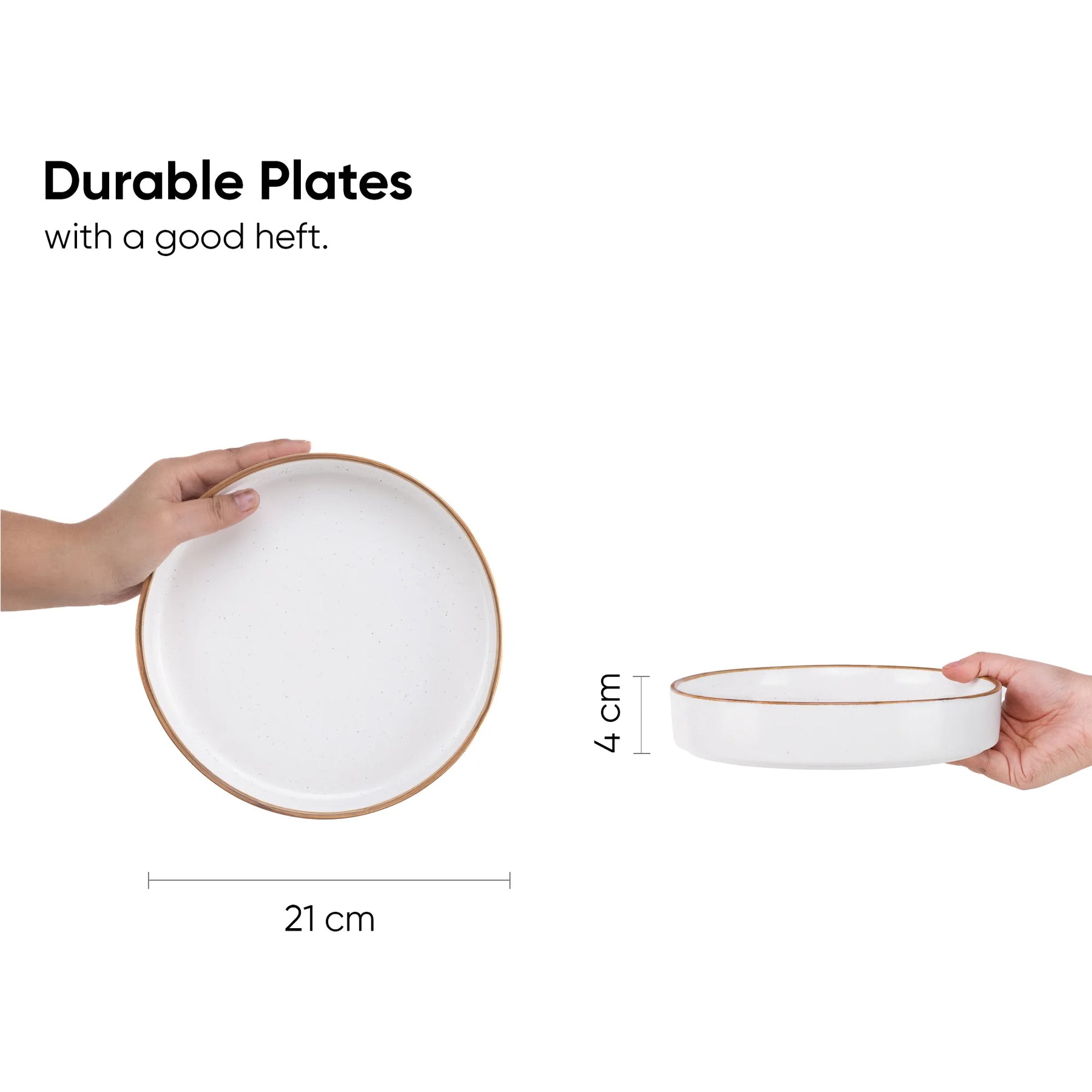 Ceramic Breakfast Set | Japandi Collection | 6 Pieces | White