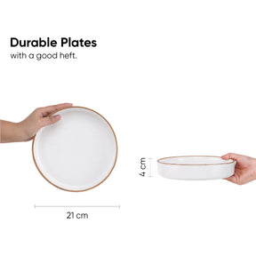 Ceramic Breakfast Set | Japandi Collection | 6 Pieces | White