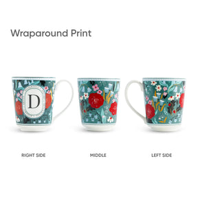 D Ceramic Coffee Mug | 300 ML | Alphabet Collection