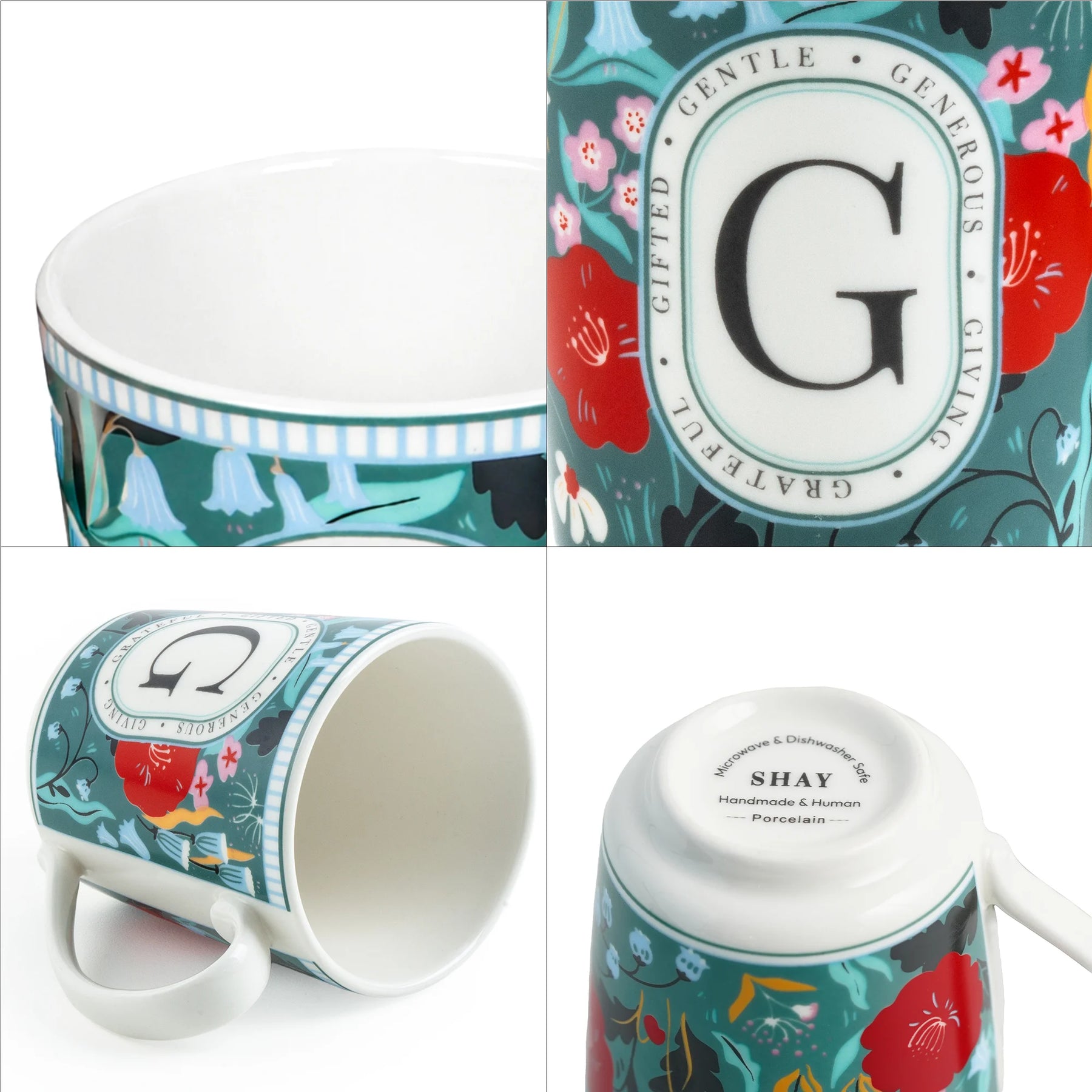 G Ceramic Coffee Mug | 300 ML | Alphabet Collection