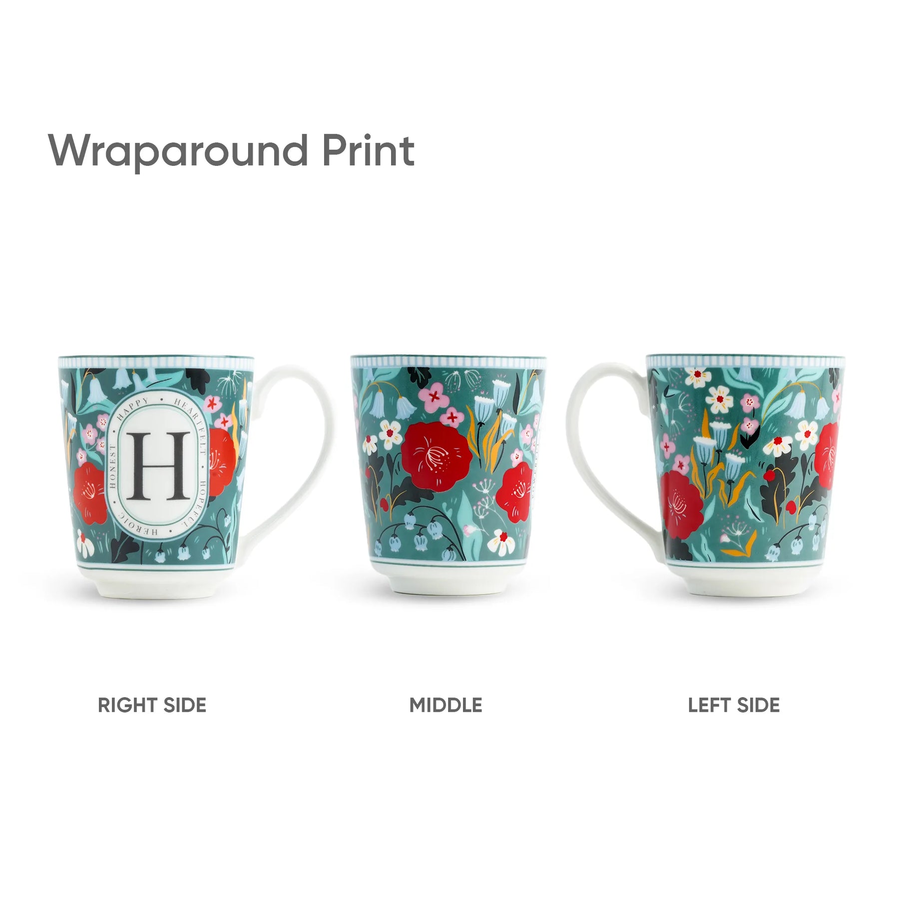 H Ceramic Coffee Mug | 300 ML | Alphabet Collection