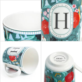 H Ceramic Coffee Mug | 300 ML | Alphabet Collection